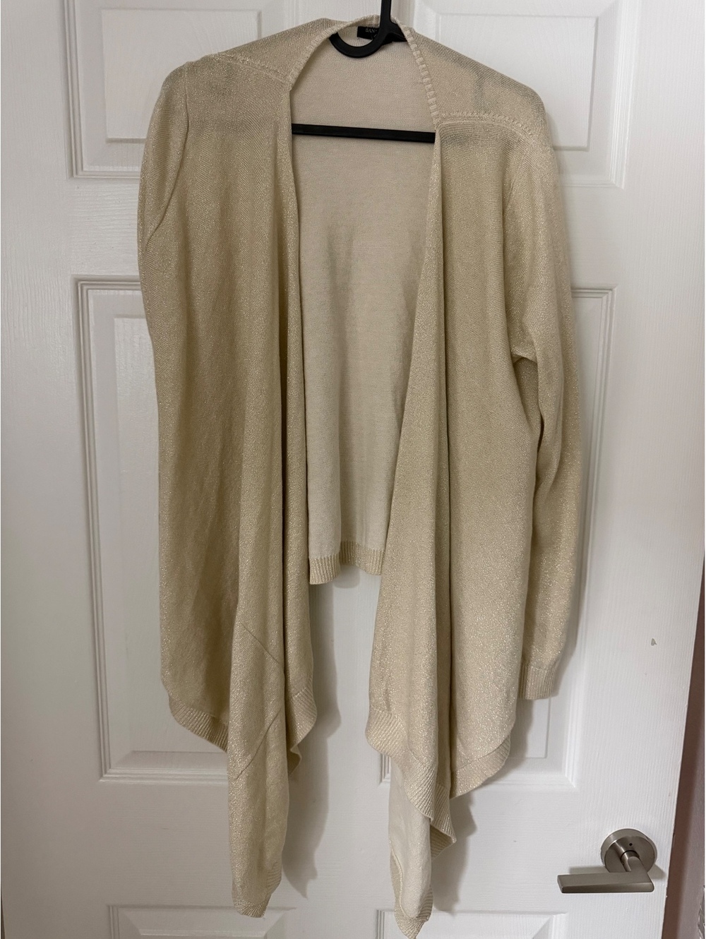 Banana Republic Petite Medium Cream Open Front Cardigan Sweater - #1247